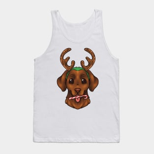 Christmas Chocolate Labrador Retriever Dog Tank Top